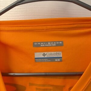 Columbia Orange Omni-Shade Sun Protection Tee